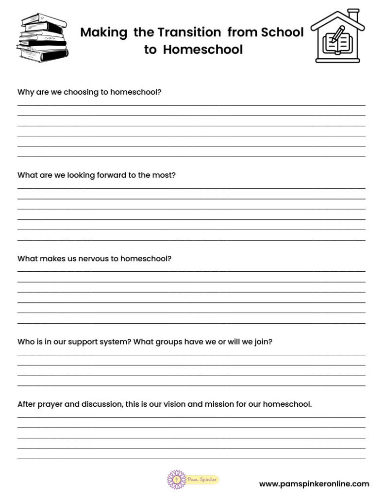 Pam Spinker: Transitioning from School to Homeschool: 10 Tips from a Seasoned Homeschool Mom